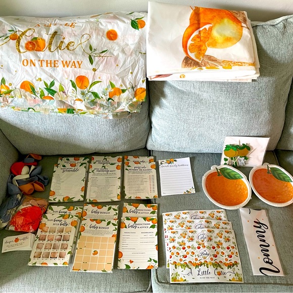 Party Supplies Little Cutie Clementine Baby Shower Decorations Lot